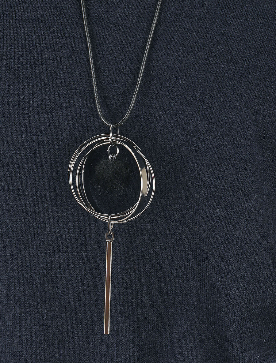 Pull fin effet superposé - Marine/noir - 3