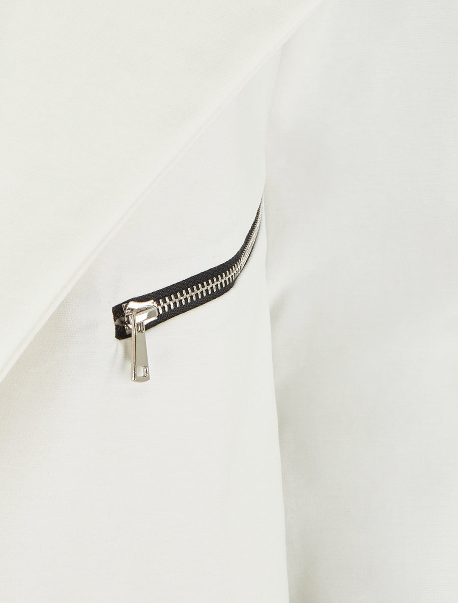 Veste droite à poches zippées - Écru - 3