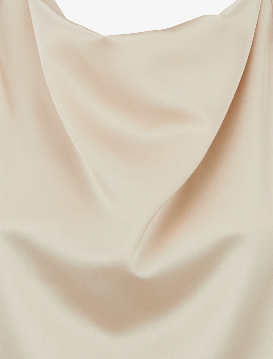 Top satiné coupe boule - Beige - 3