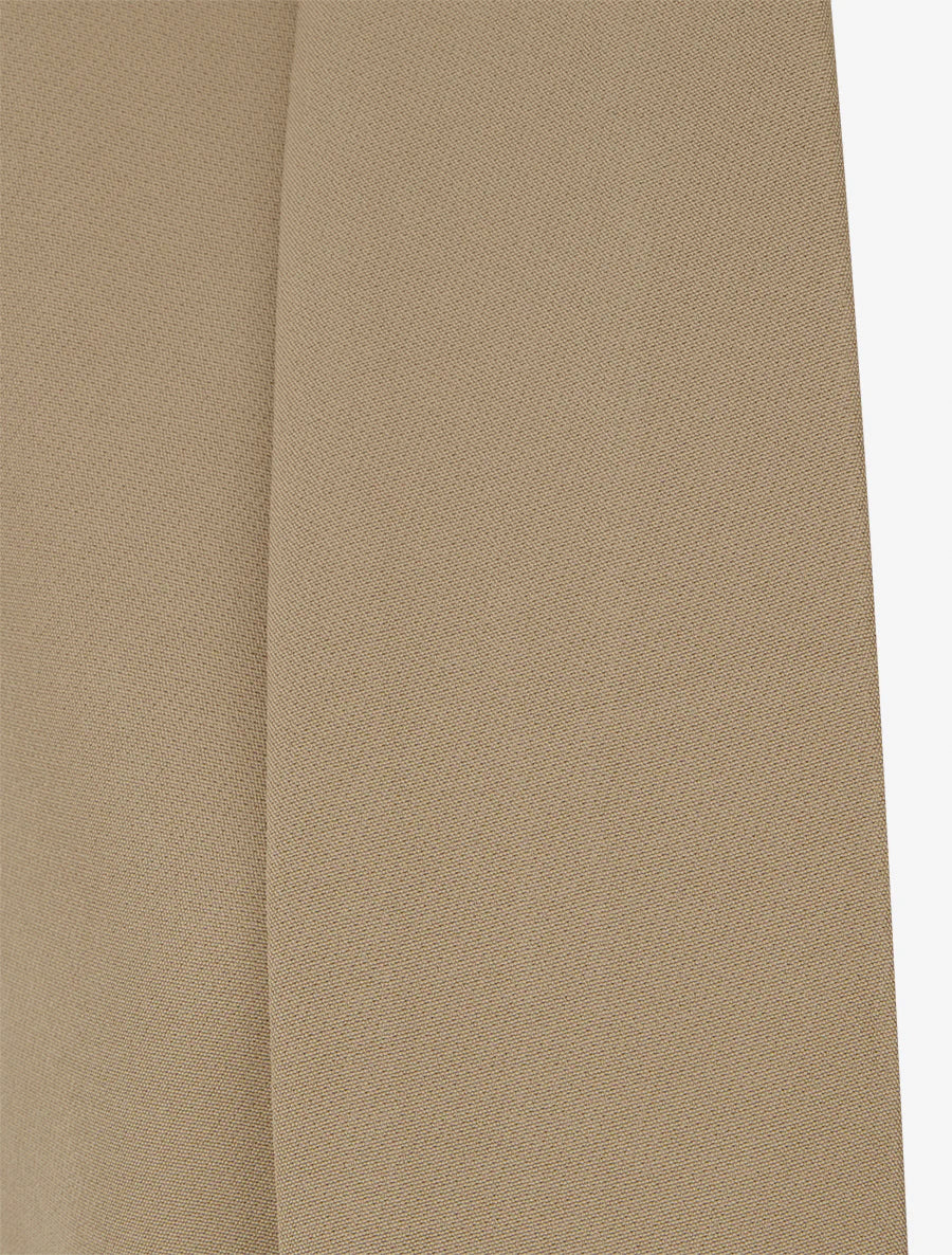 Blazer liso con mangas fruncidas - Topo