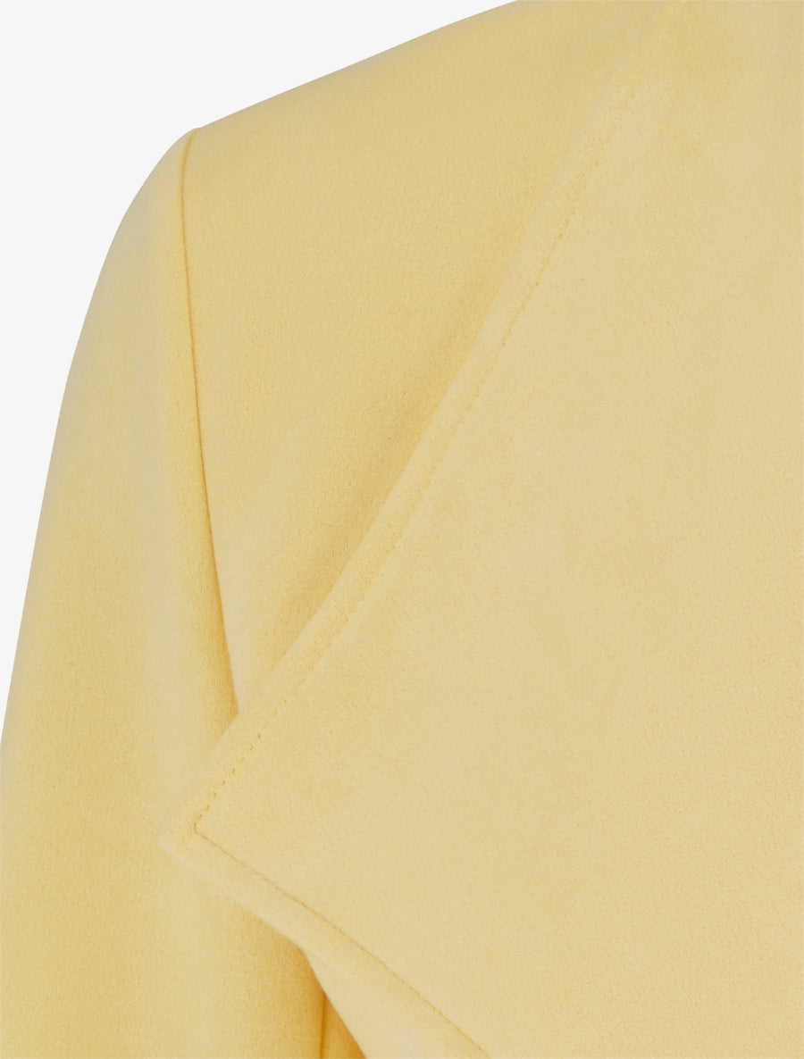 Veste en suédine à poches décoratives zippées - Jaune - 3