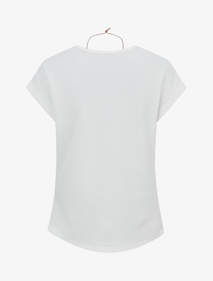 Top manches courtes à col bénitier - Blanc - 2