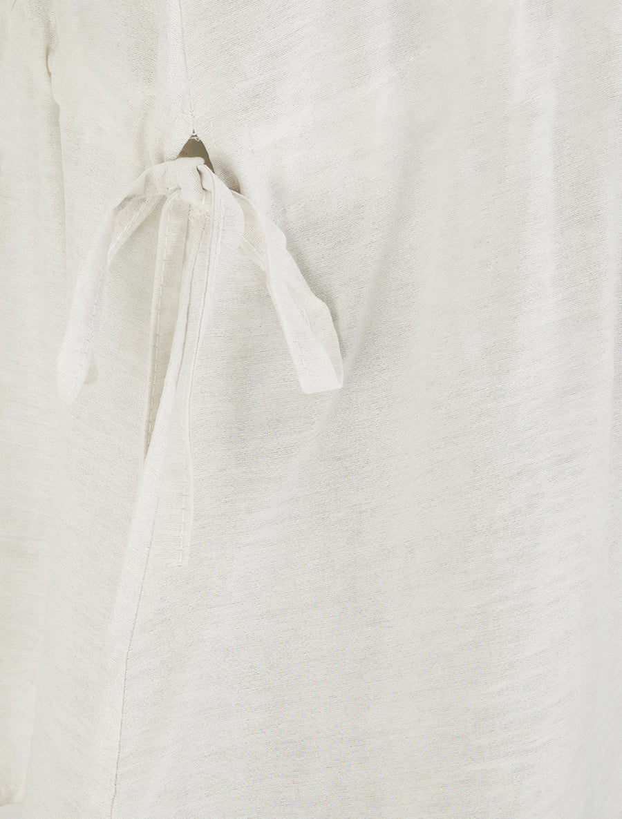 Top fluide à col V - Blanc cassé - 3