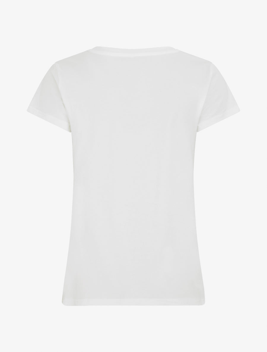 T-shirt à strass et motif sac - Blanc - 2