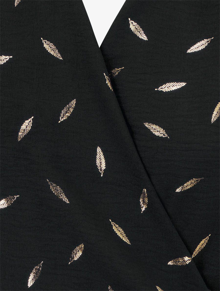 Top style portefeuille à plumes irisées - Noir - 3