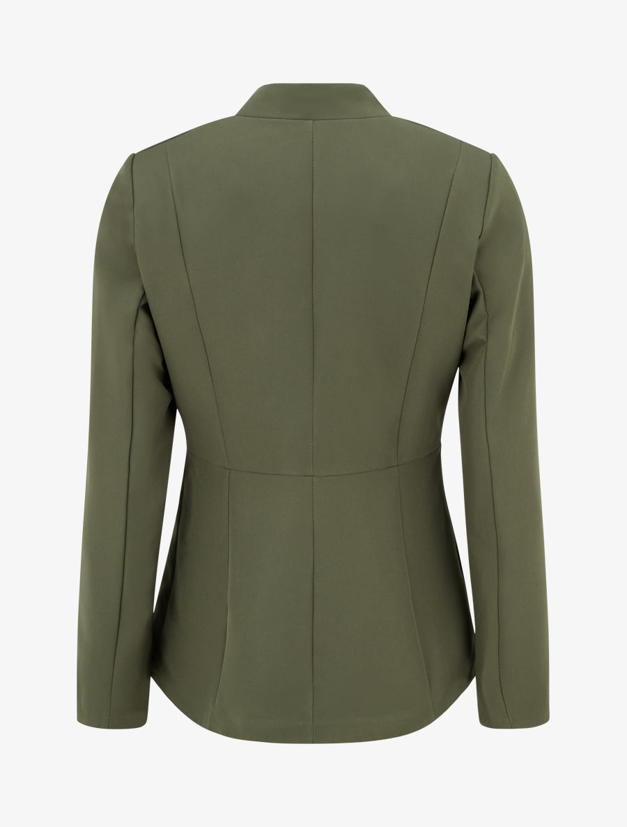 Blazer uni à fermeture boutonné - Kaki - 2