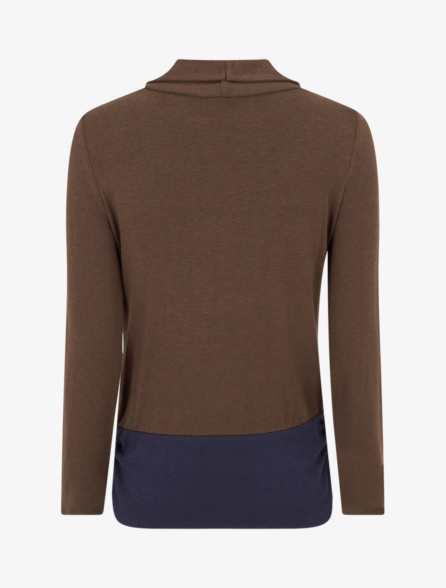 Pull à doublure en trompe l&