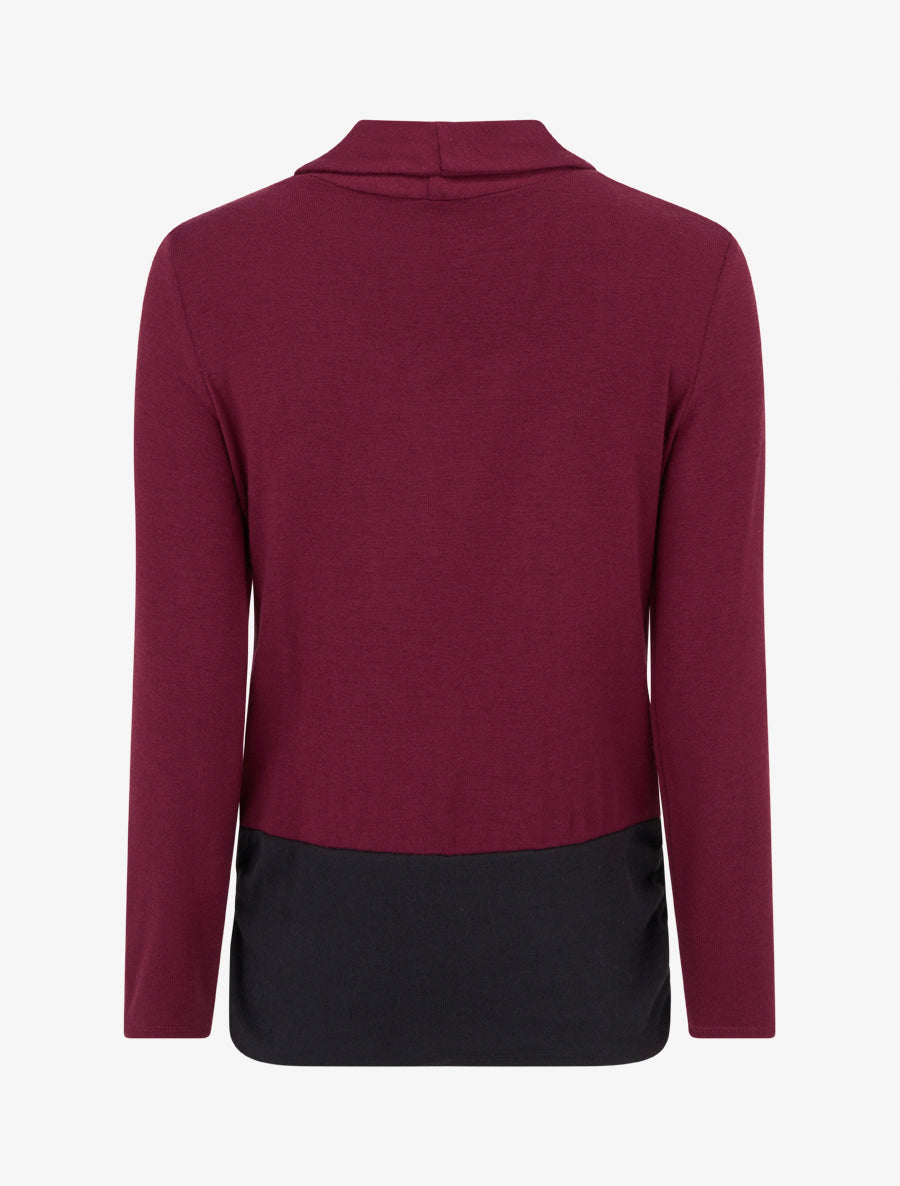 Pull à doublure en trompe l&