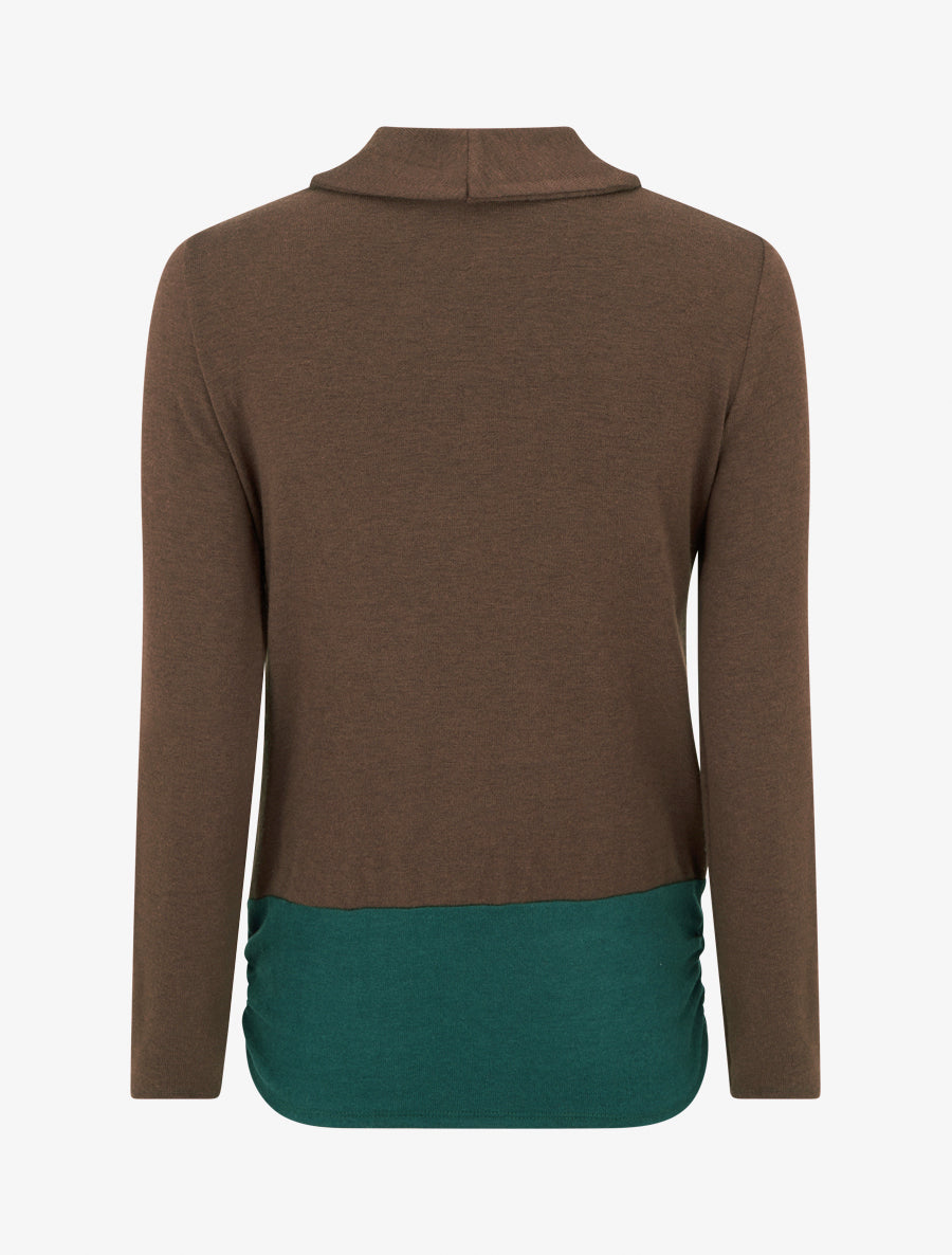 Pull à doublure en trompe l&