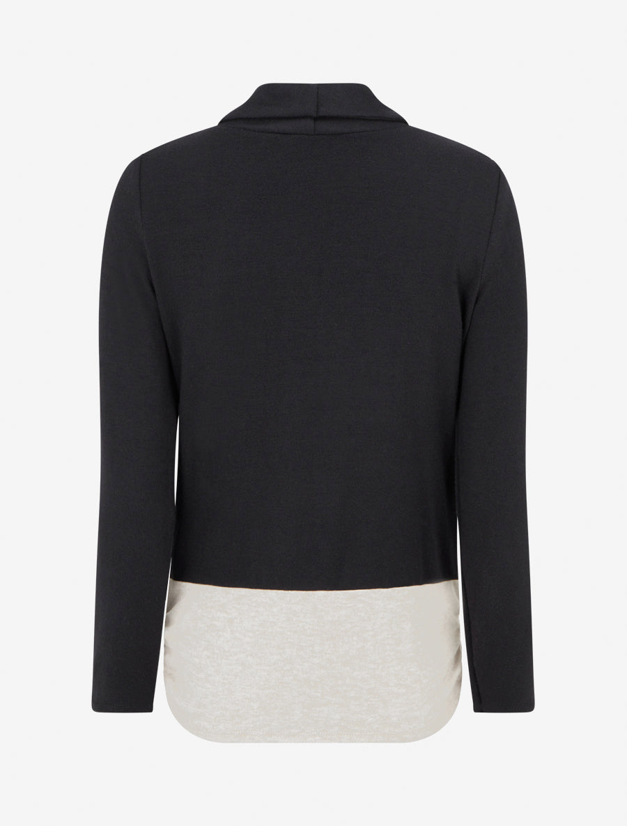 Pull à doublure en trompe l&