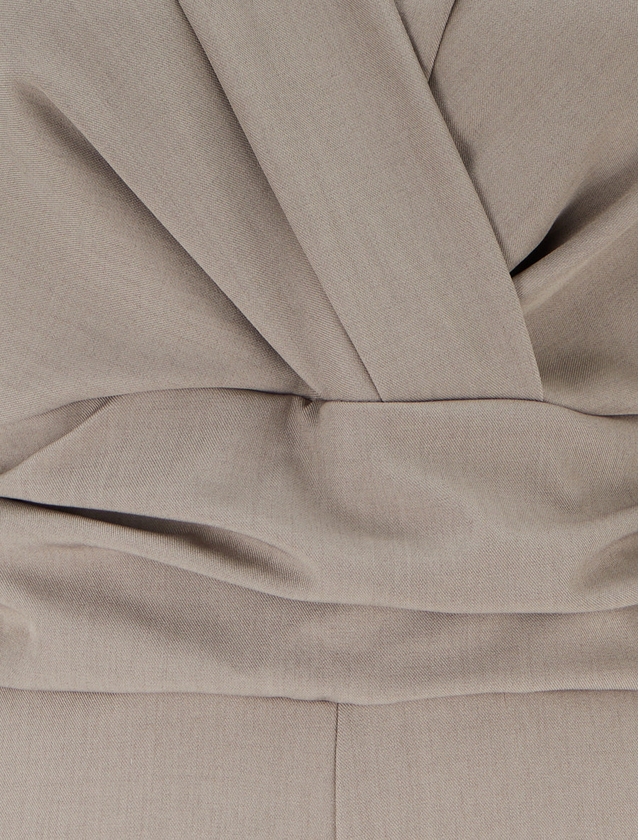 Combinaison manches longues à taille effet drapé - Taupe - 3