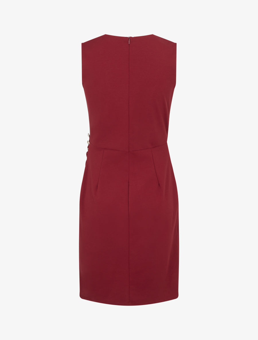 Robe sans manches style portefeuille - Bordeaux - 2