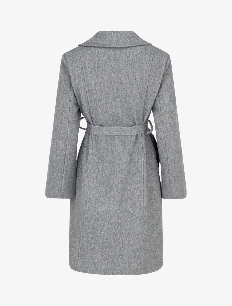 Manteau zippé col à revers - Gris clair - 2