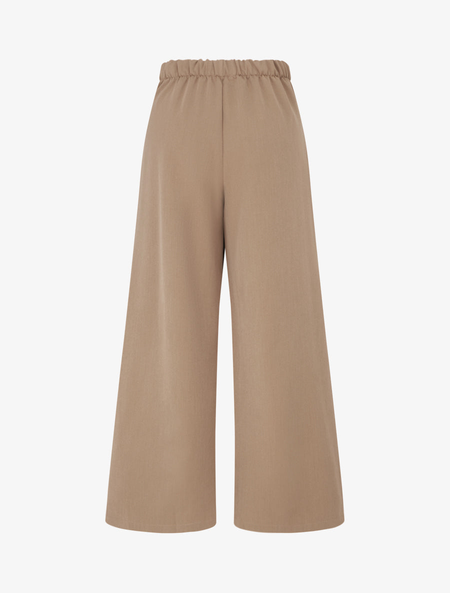 Pantalon à pont à boutons décoratifs - Camel - 2