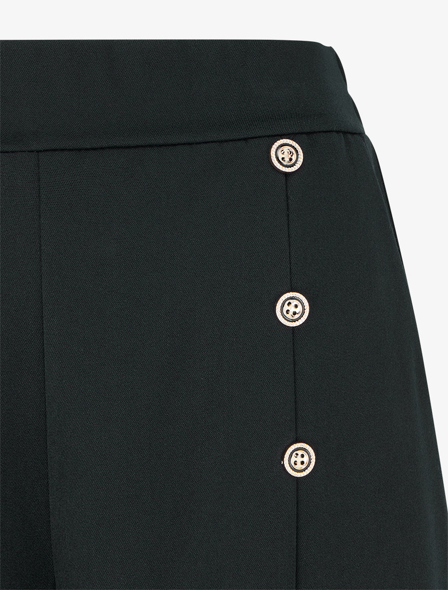 Pantalon pont coupe droite - Noir - 3