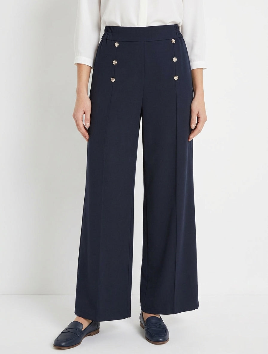Pantalón de puente corte recto - Marine