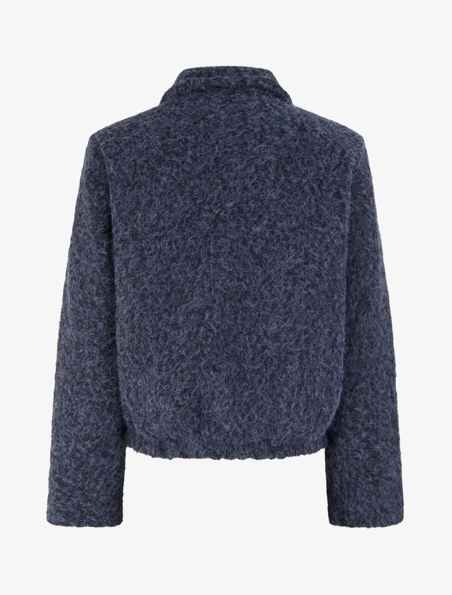 Veste coupe boule duveuteuse - Marine - 2