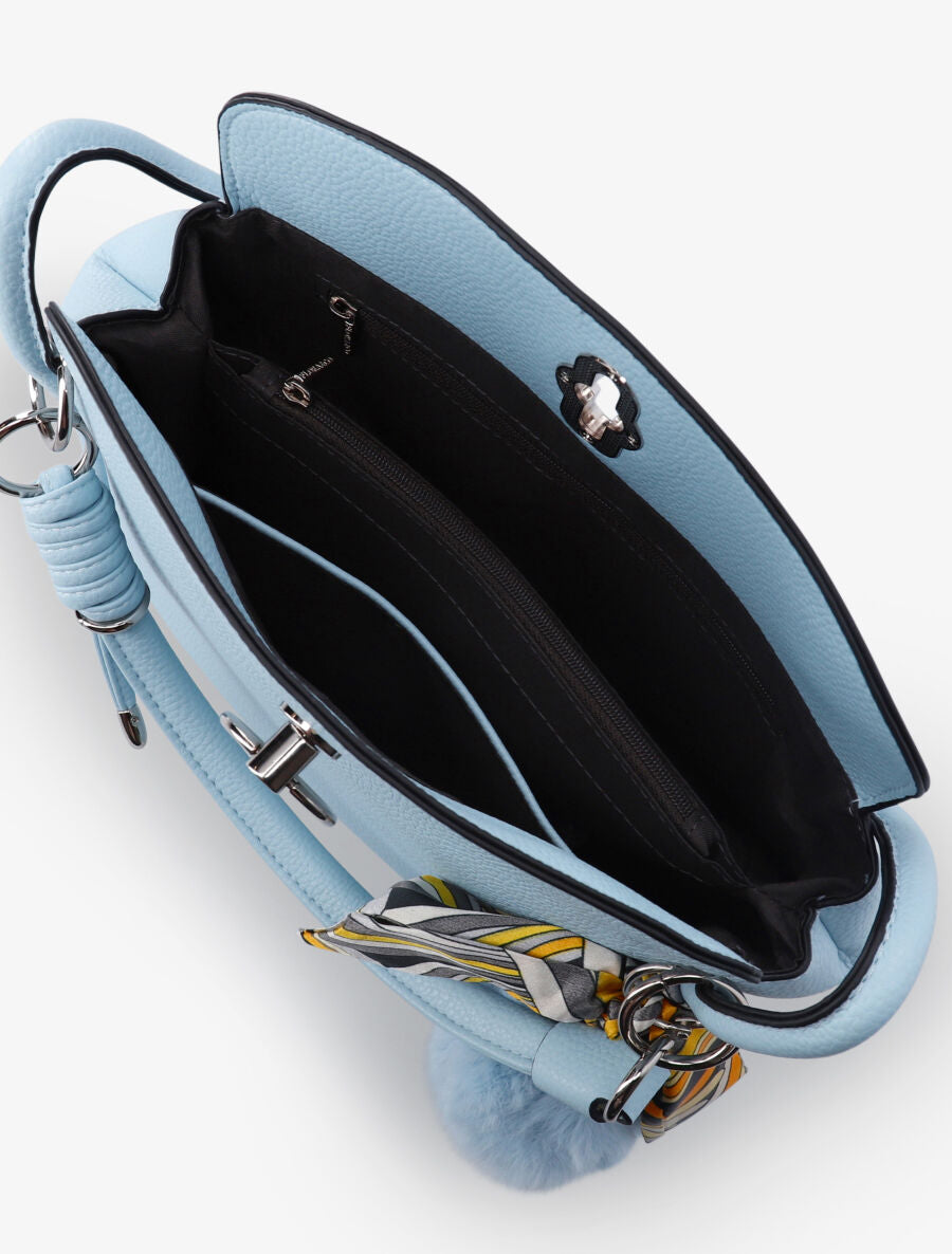 Sac bandoulière Andréa - Bleu ciel - 4