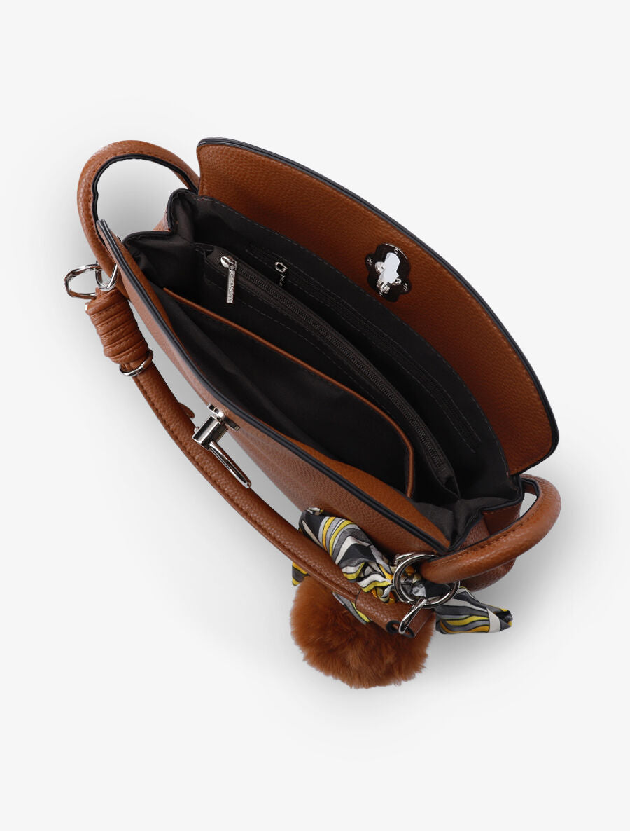 Sac bandoulière Andréa - Camel - 4