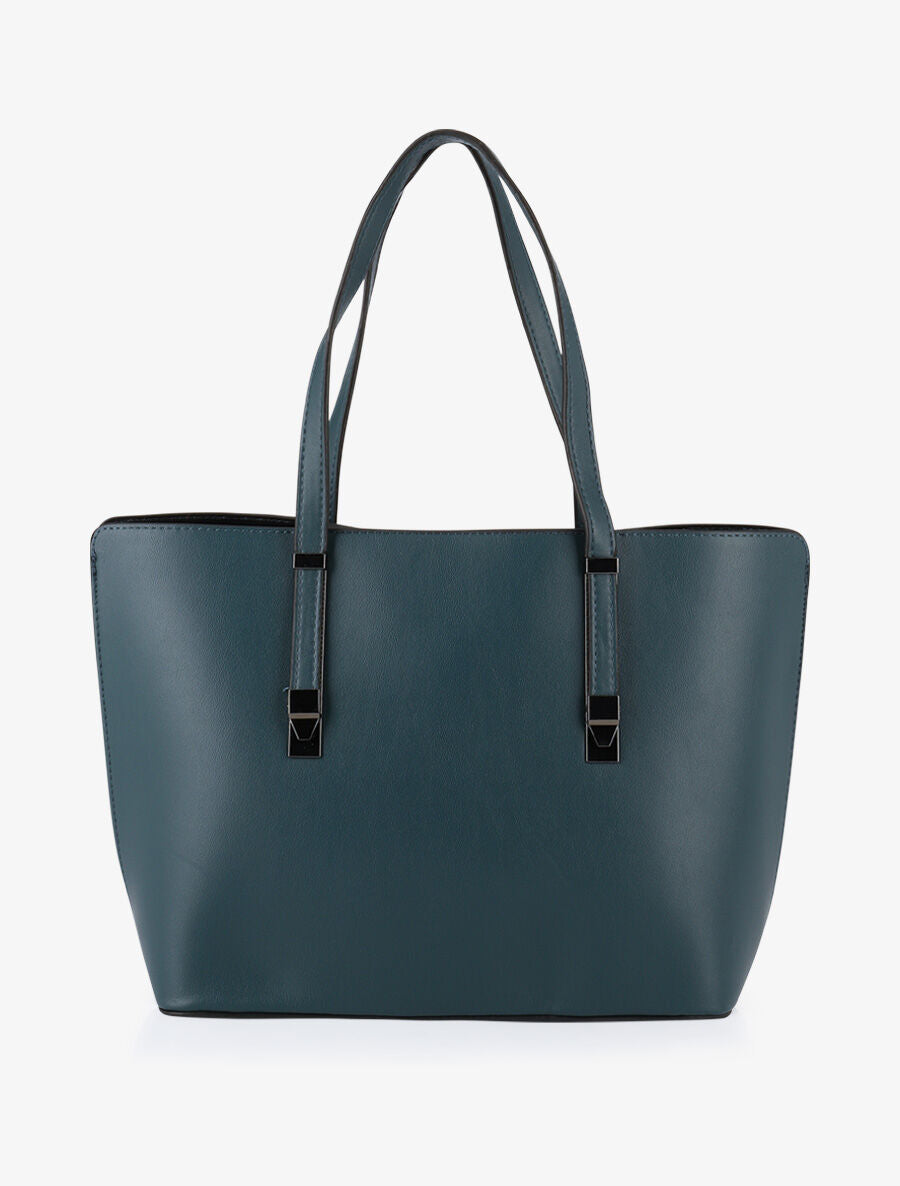 Sac cabas Eléanor - Bleu canard - 1