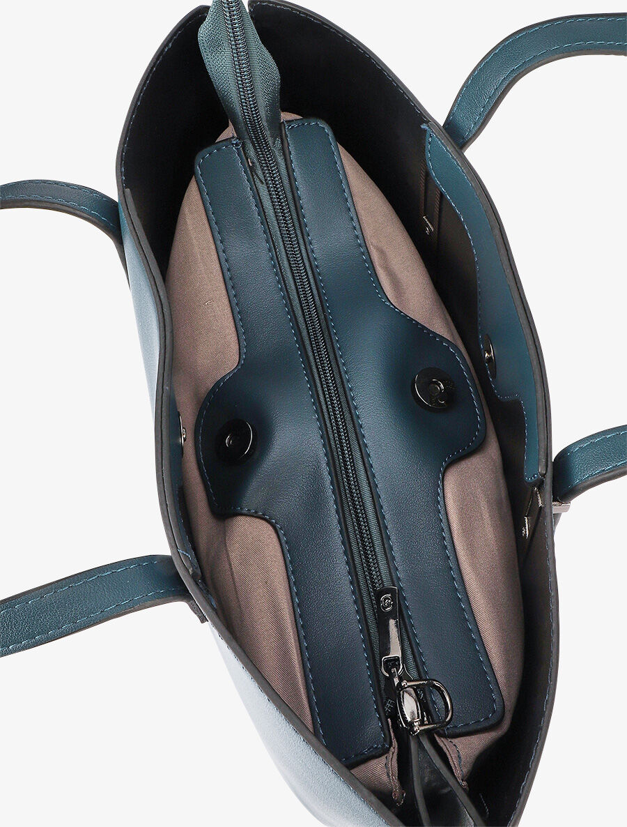 Sac cabas Eléanor - Bleu canard - 4