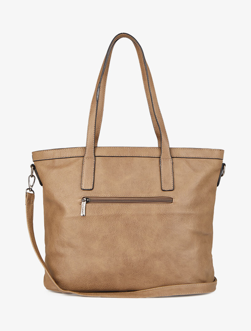 Sac cabas à pochette Melinda - Taupe - 3