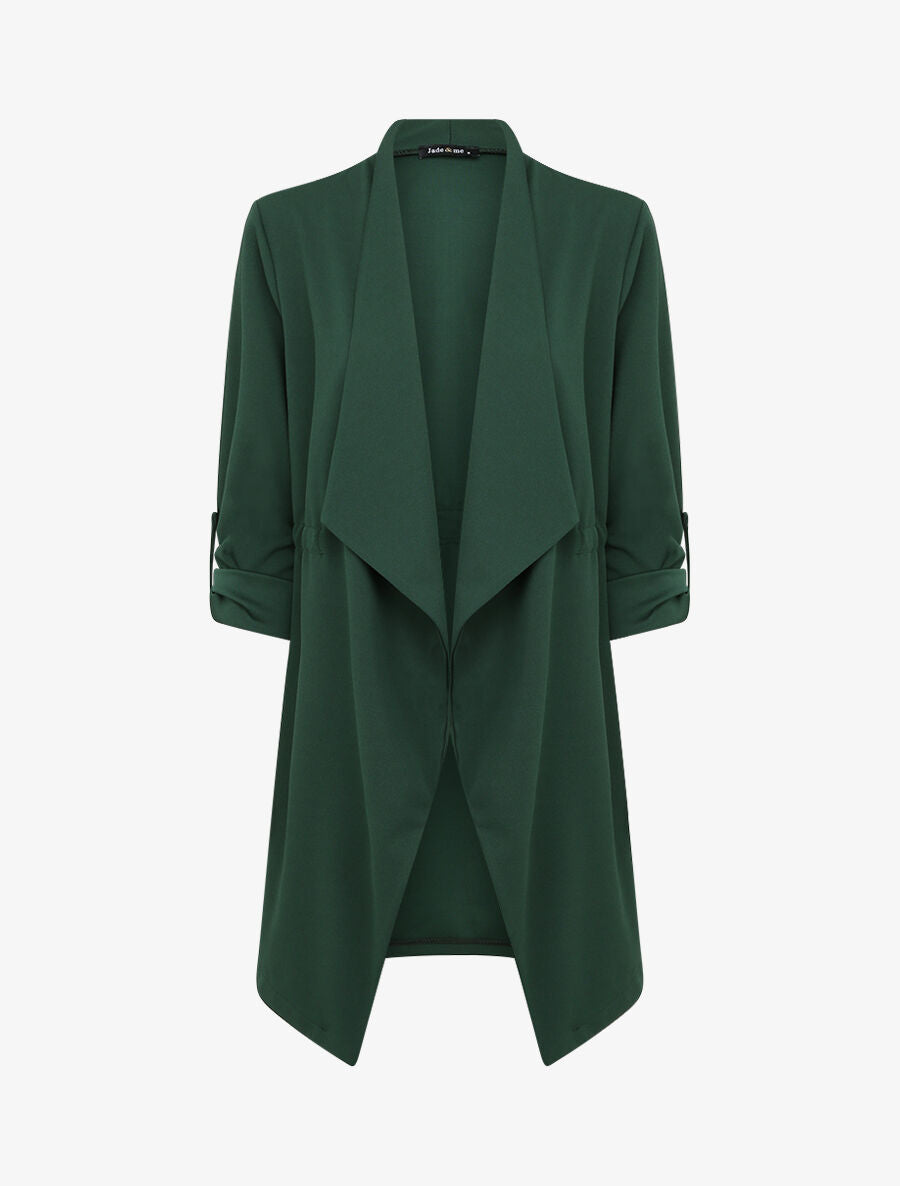 Trench droit mi-long uni - Vert sapin - 4