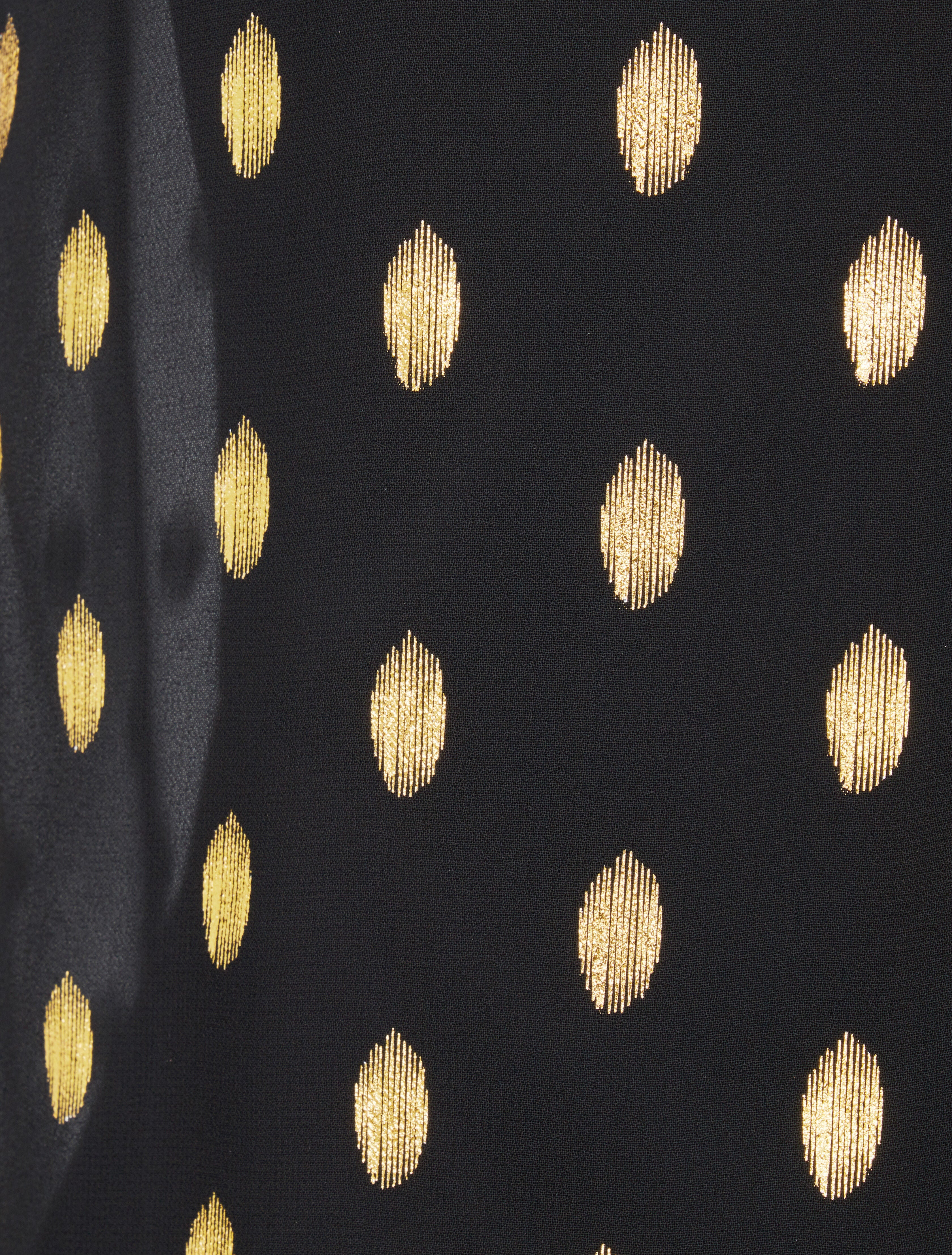 Top boule sans manches à imprimé pois irisés - Noir - 3