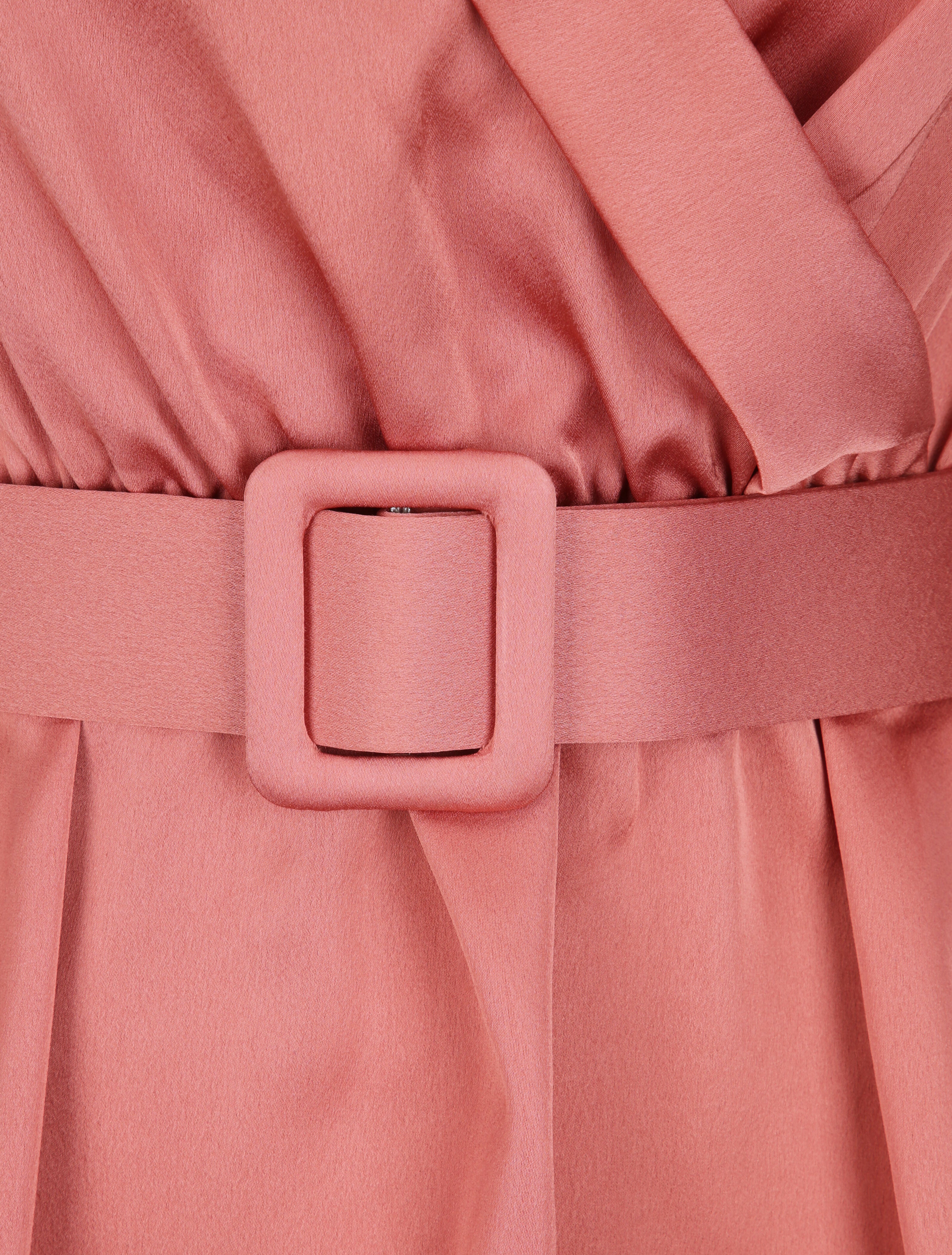 Blouse péplum satinée - Rose - 3