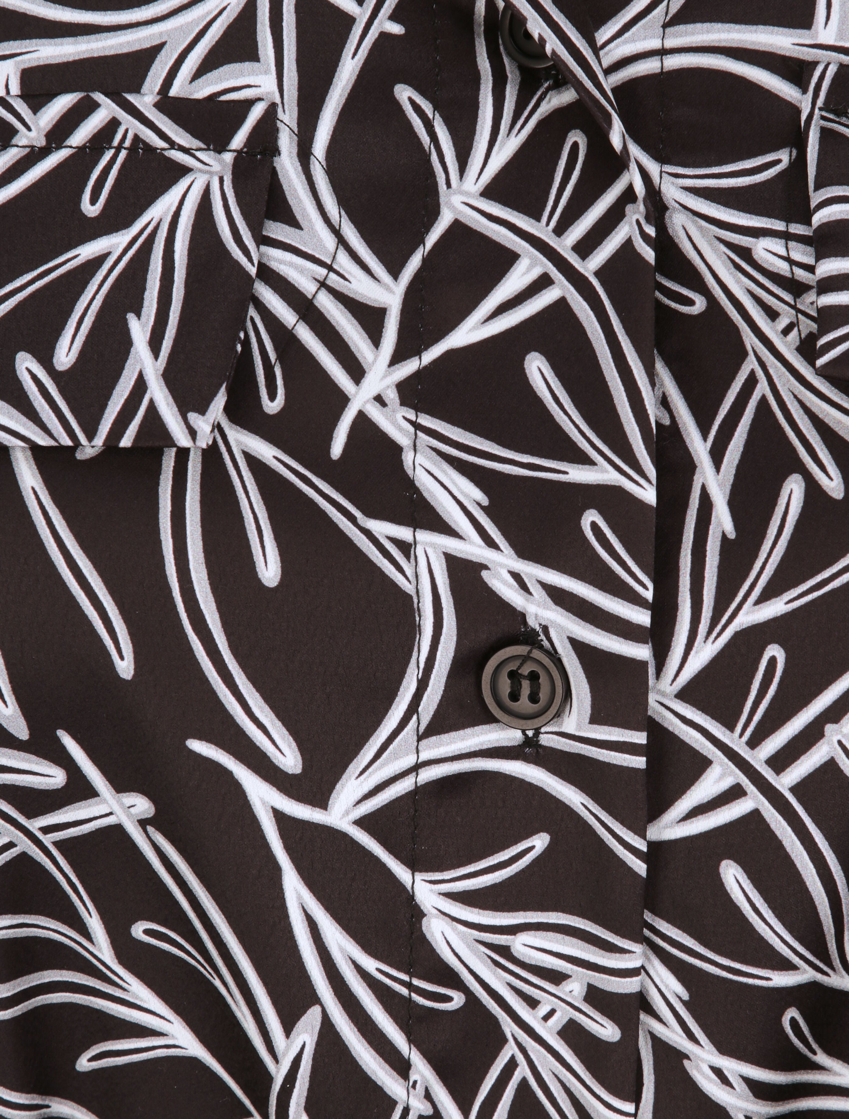 Robe chemise droite sans manches imprimé graphique - Noir - 3