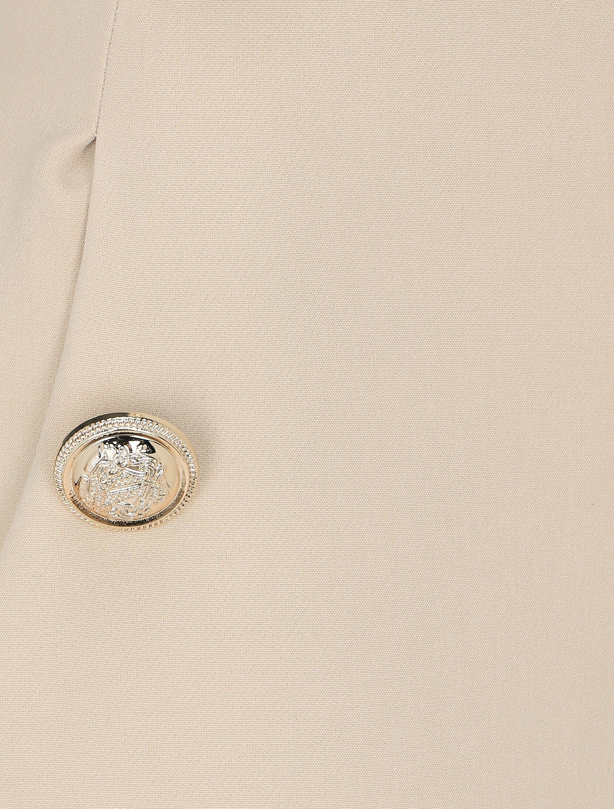 Pantalon slim à boutons stylisés - Beige - 3