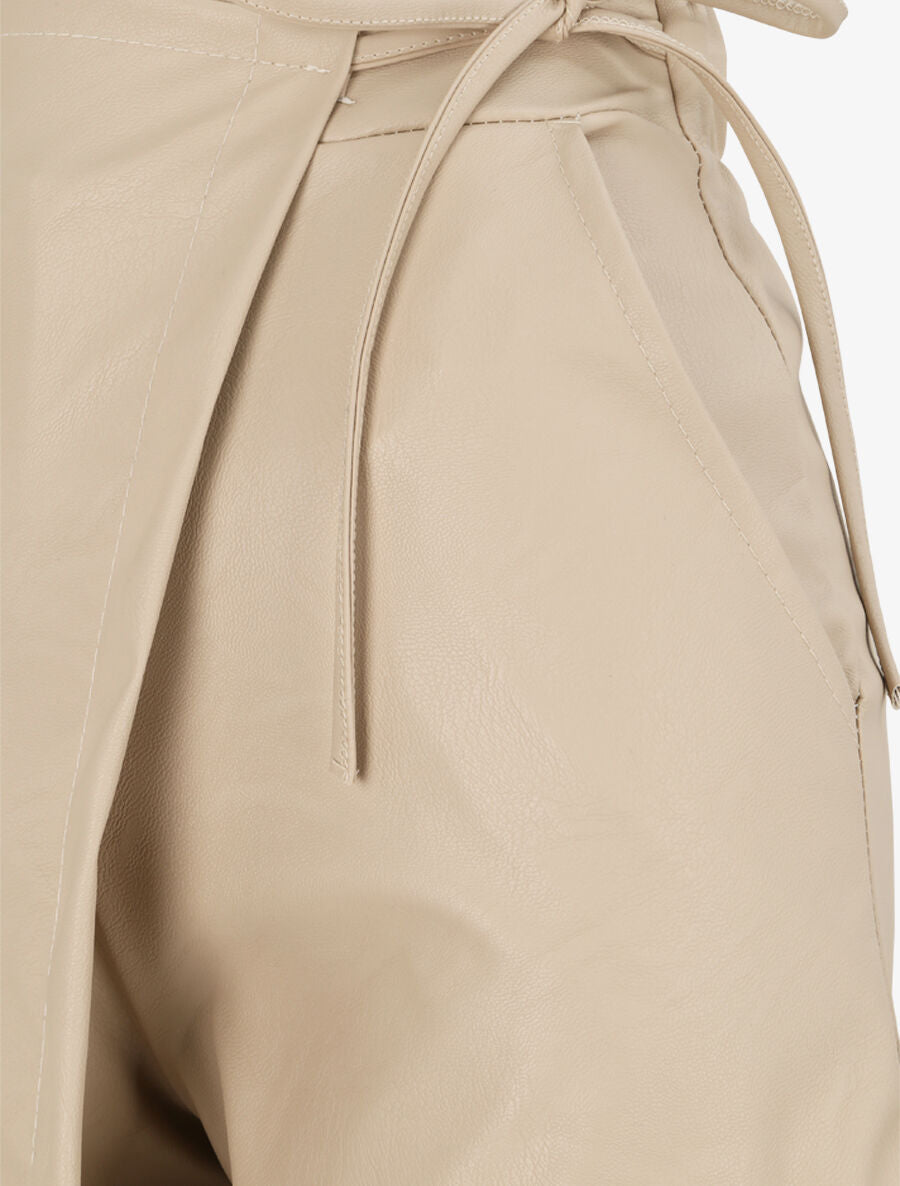 Short en simili style portefeuille - Beige - 3