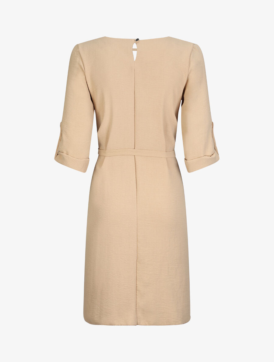 Robe longue fluide - Camel - 2