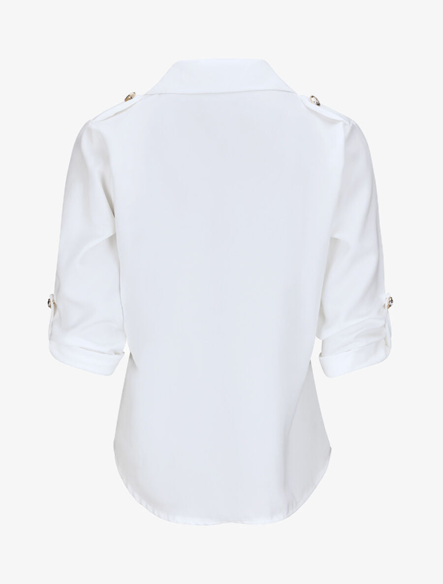 Chemise fluide unie - Blanc - 2