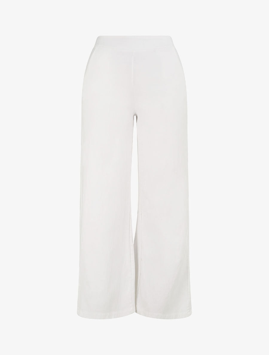 Pantalon ample coupe droite - Blanc - 4