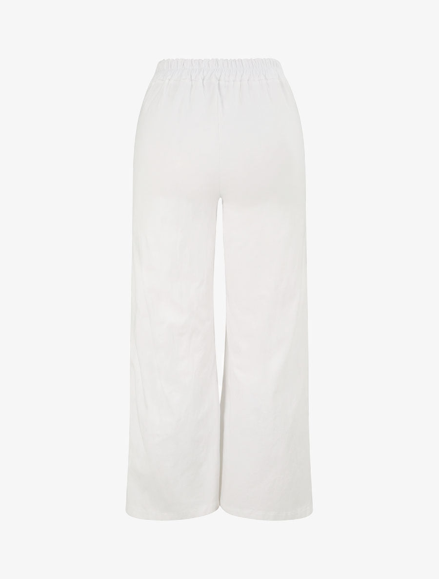 Pantalon ample coupe droite - Blanc - 2