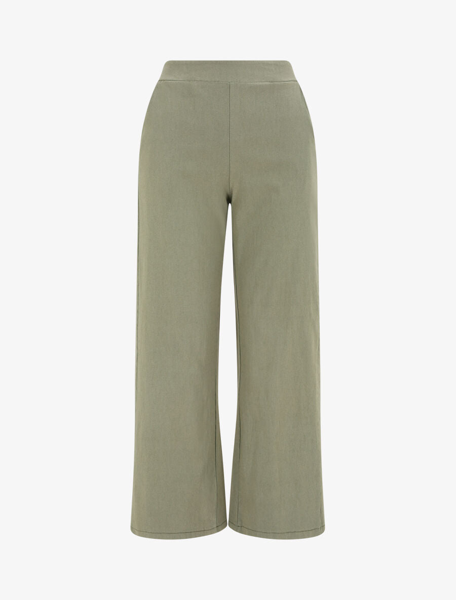 Pantalon ample coupe droite - Kaki - 4