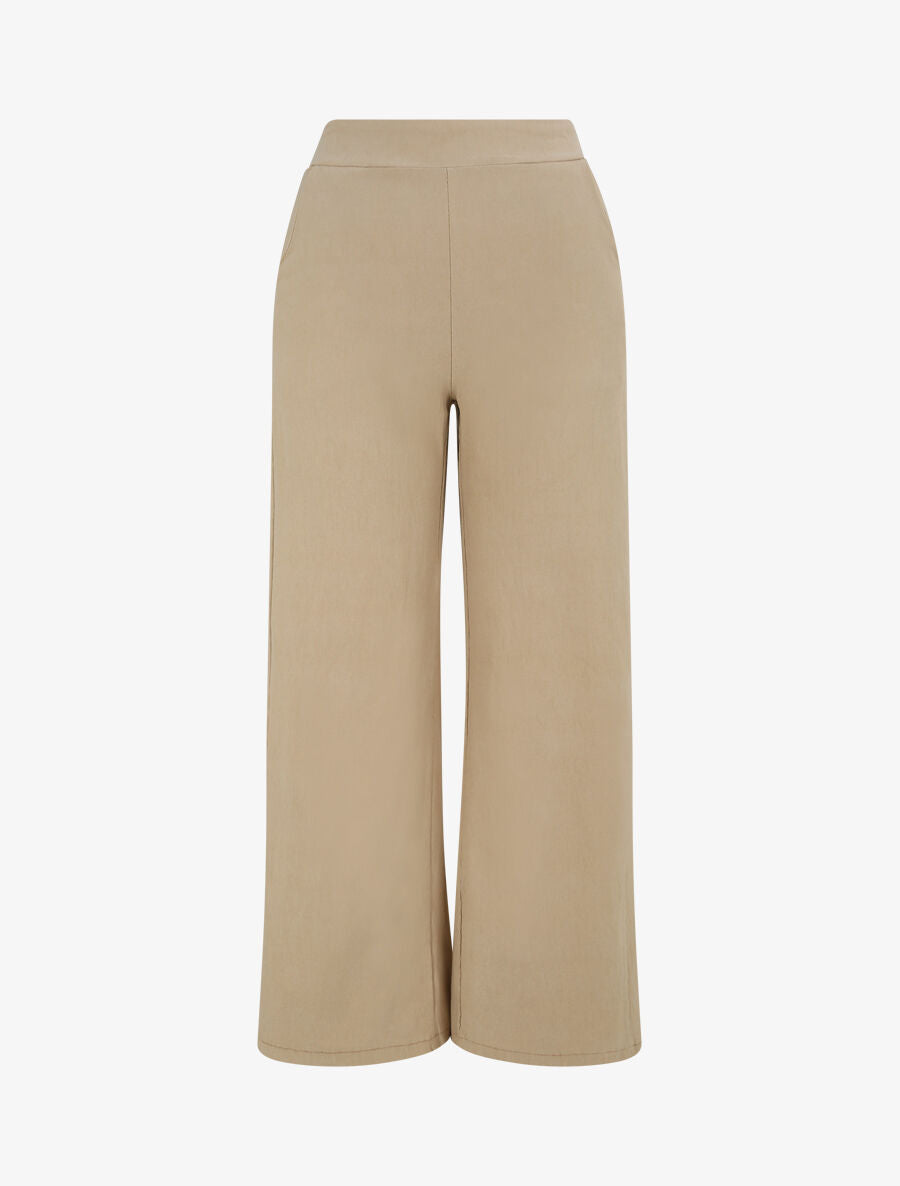 Pantalon ample coupe droite - Camel - 1