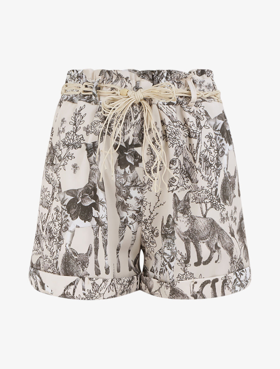 Short paper bag imprimé animal - Gris - 5