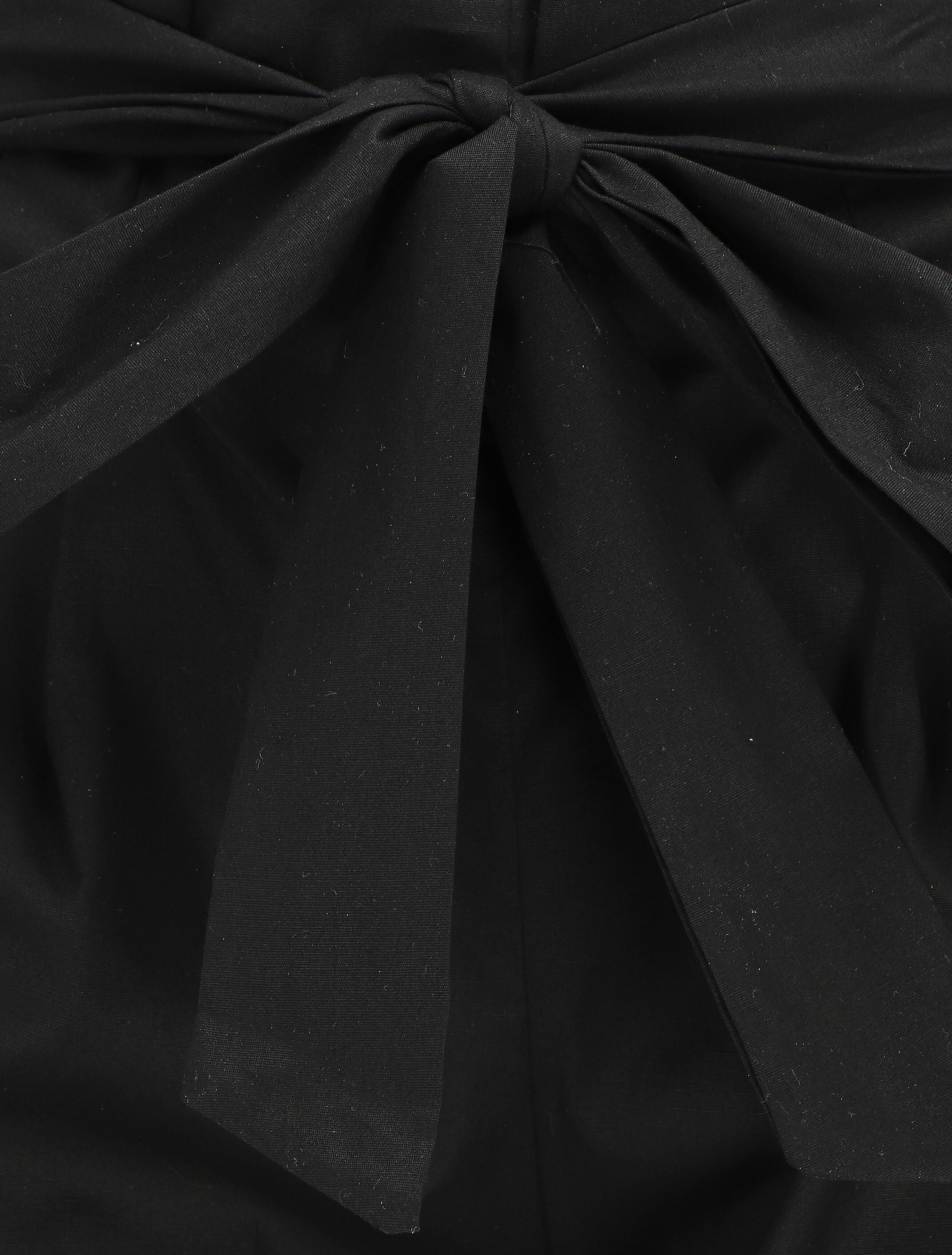 Short taille haute évasé à ourlet - Noir - 3