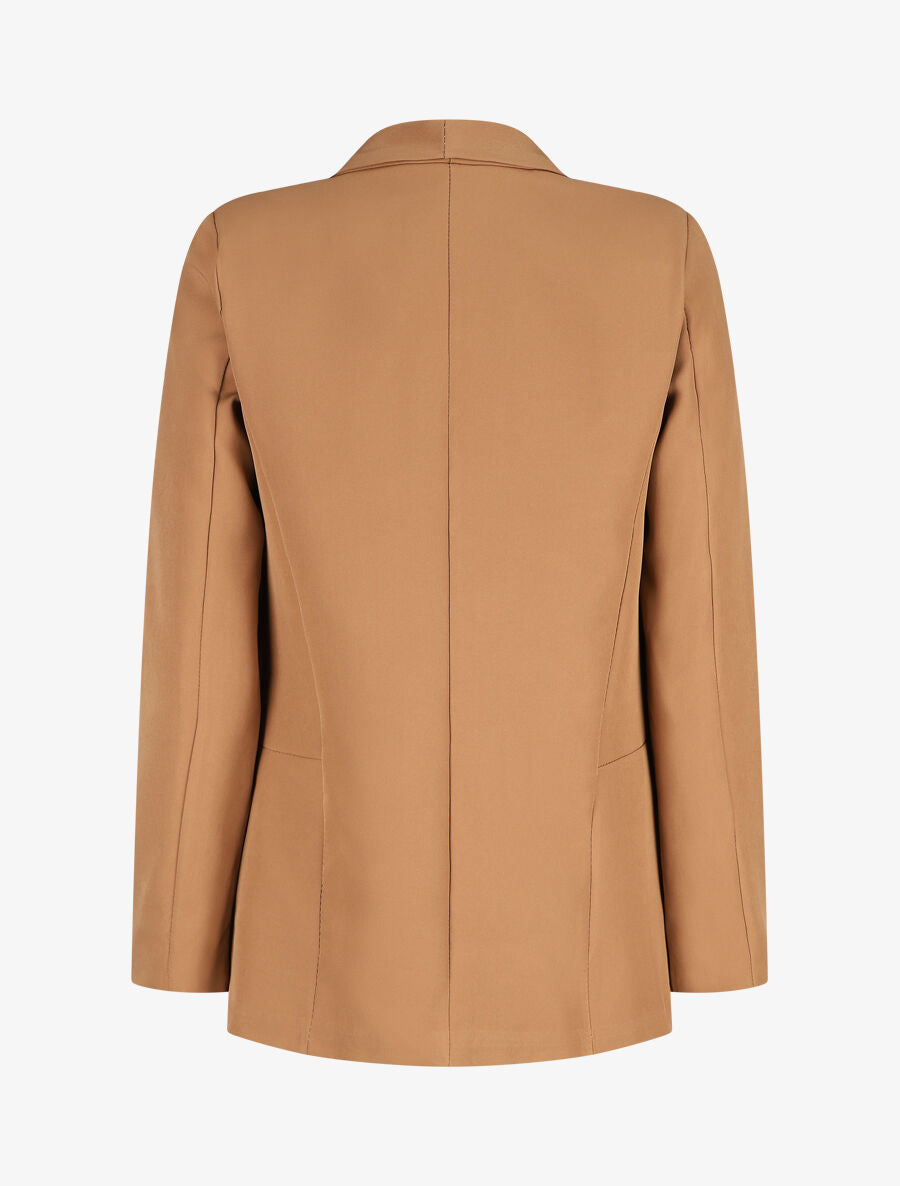 Blazer long à col châle - Camel - 2