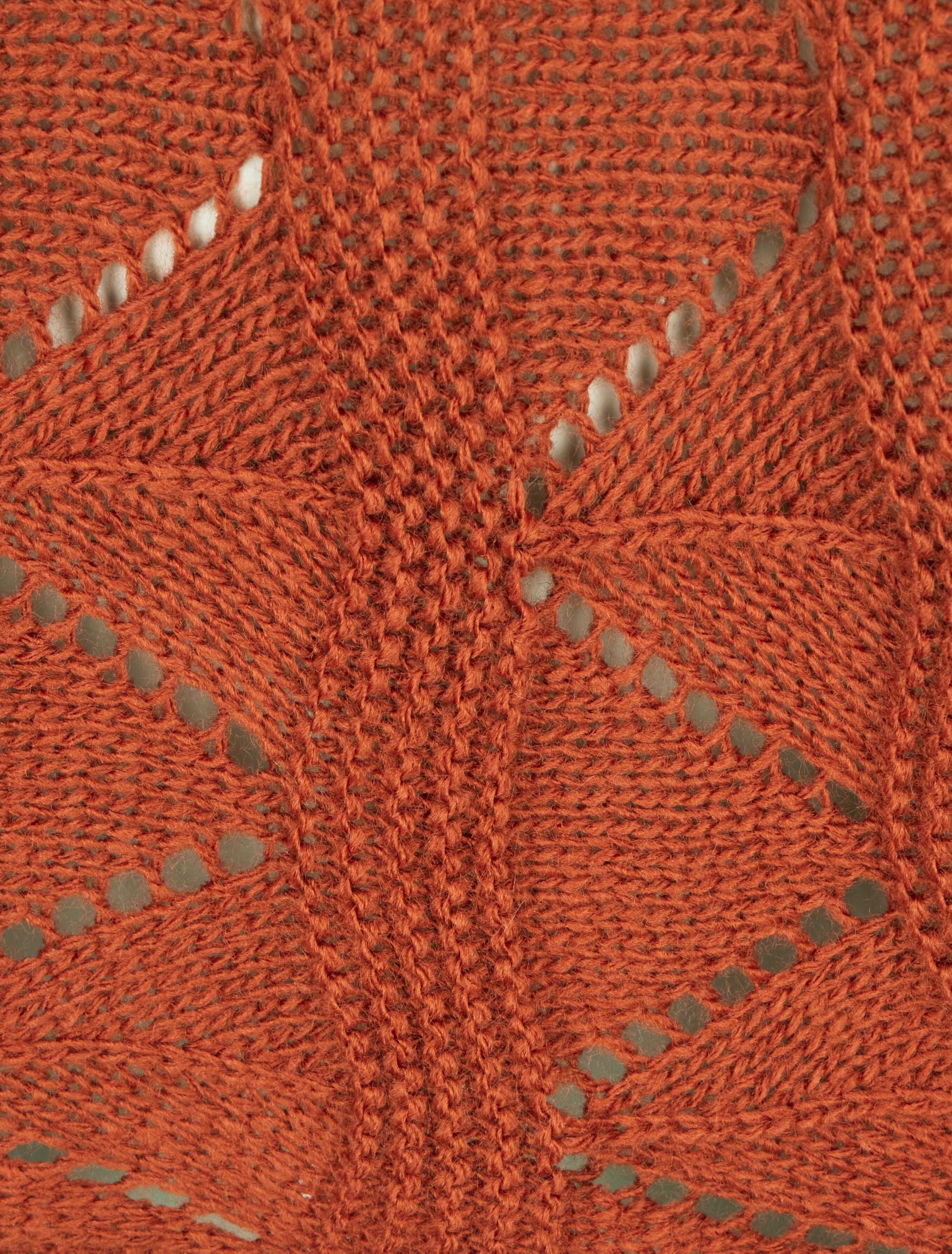 Pull en maille zigzag - Rouille - 3