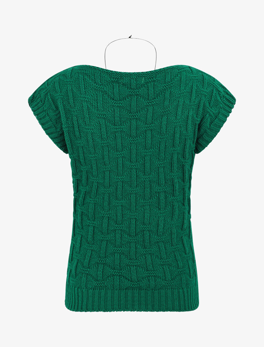 Pull uni sans manches - Vert - 2