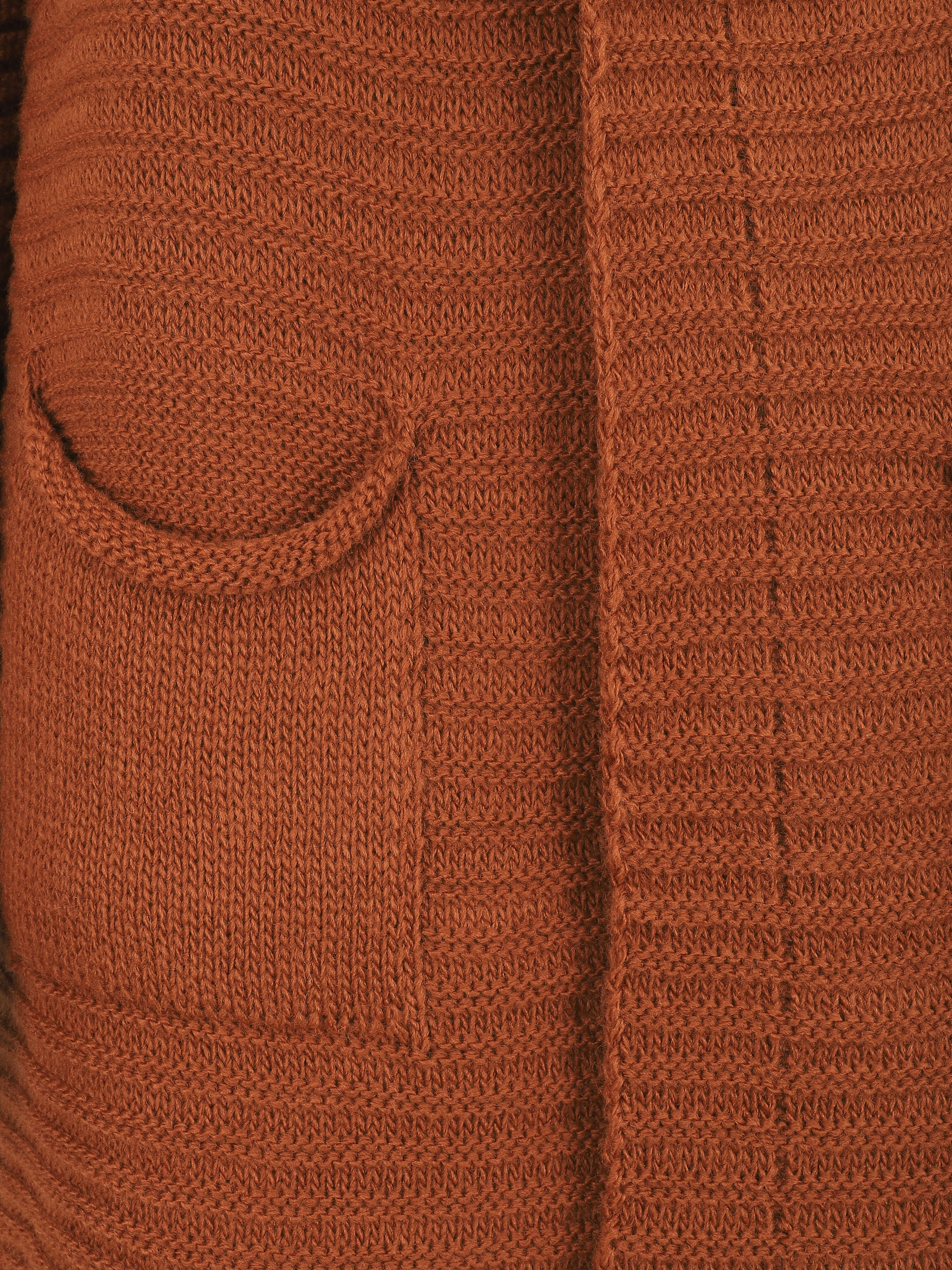 Gilet mi-long côtelé - Rouille - 3