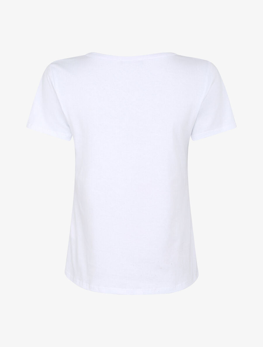 T-shirt à motif coeur et imprimé animaux - Blanc - 2
