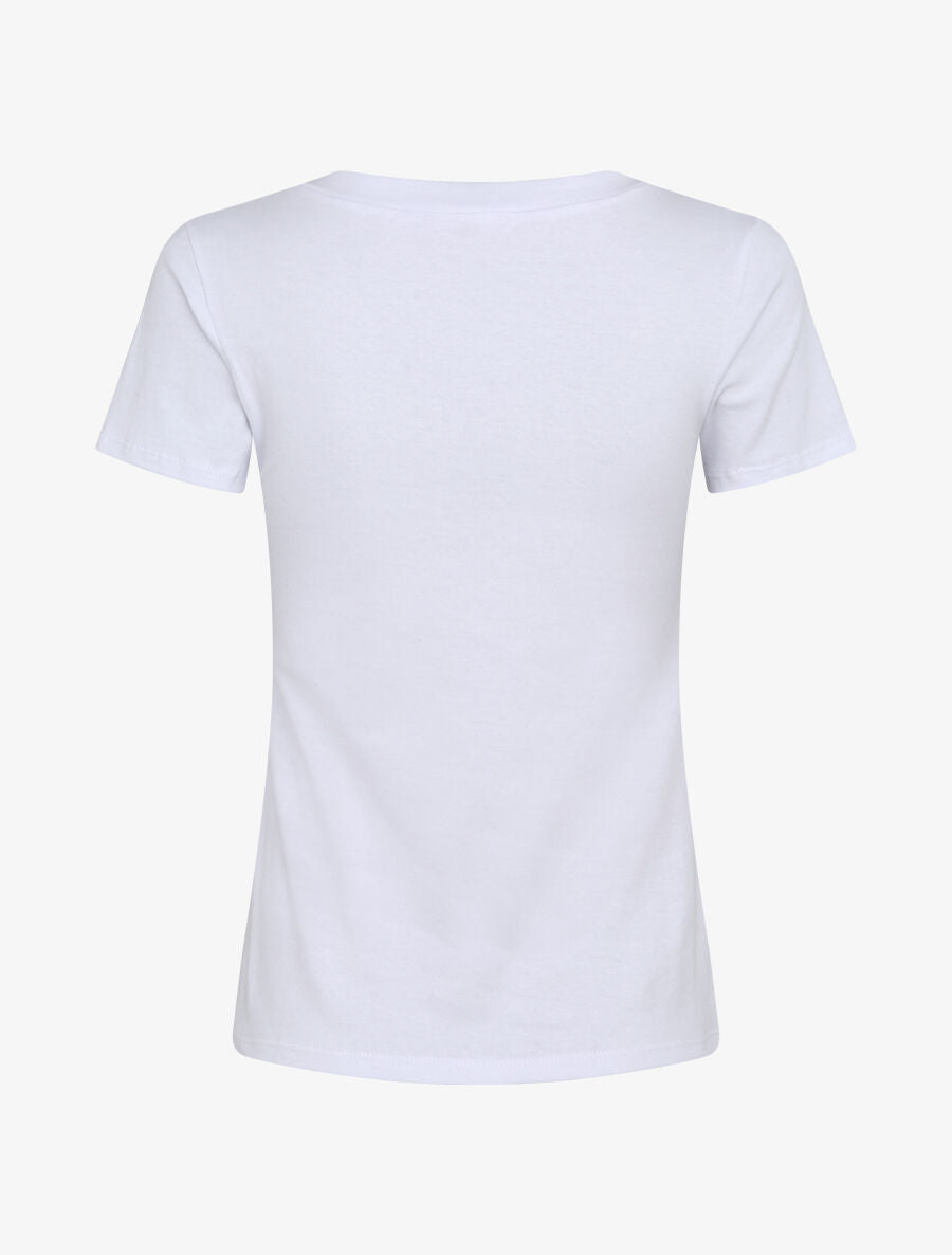 T-shirt slim à message floqué - Blanc - 2