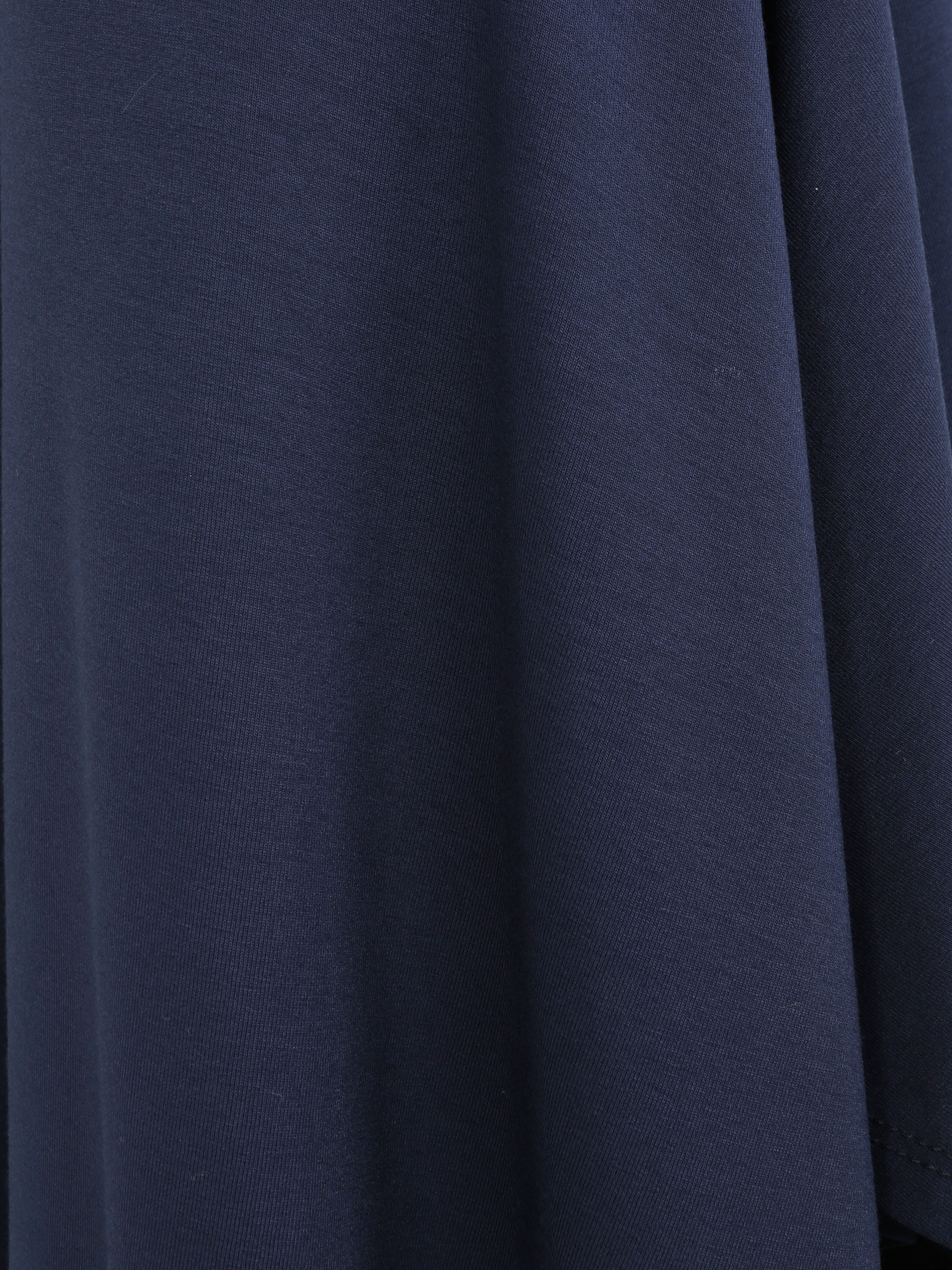 Pantalon ample à bords asymétriques - Marine - 4