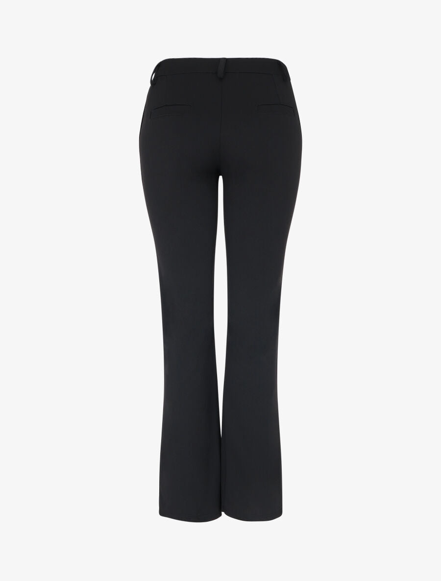 Pantalon droit classique à taille haute - Noir - 2
