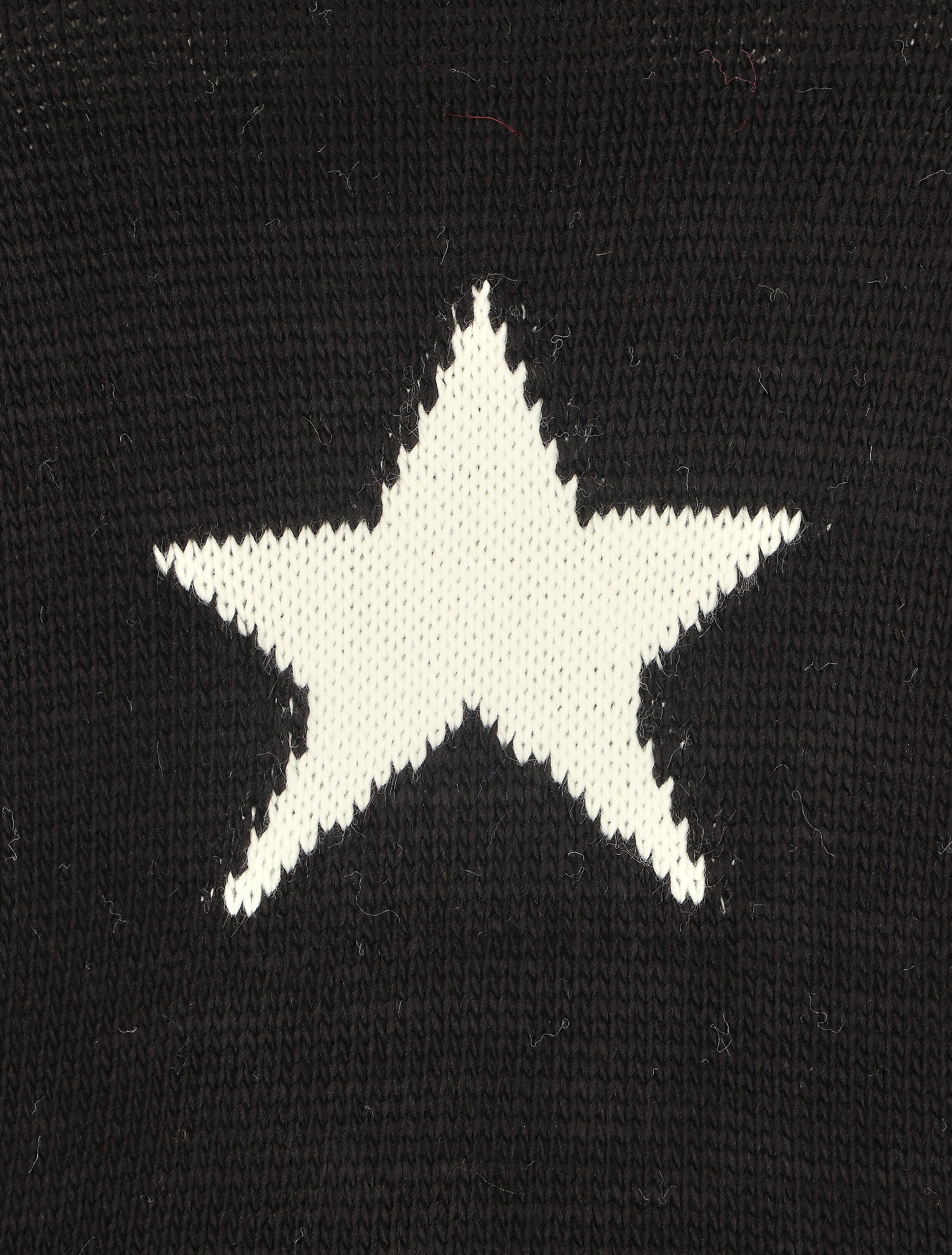 Pull col roulé à motif étoiles - Noir - 3