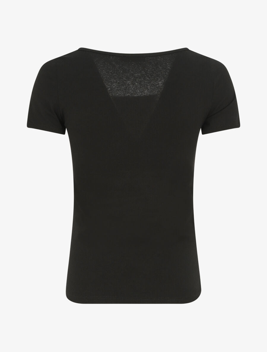 T-shirt uni stretch - Noir - 2